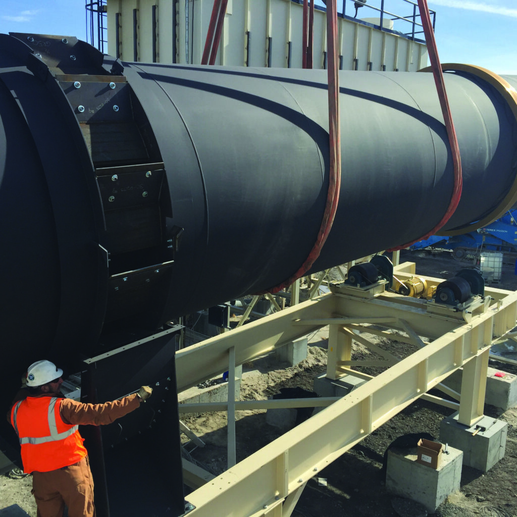Ti281 Delivery And Installation New Rotary Drum Mixer