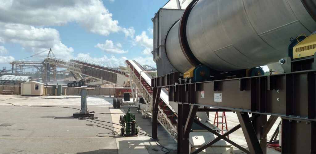Tarmac Rotary Thermal Dryer Loadout to a Barge